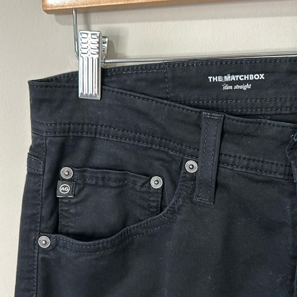 AG Adriano Goldschmied The Matchbox Slim Straight Twill Jean Mens Black Sz 30 - Picture 7 of 16